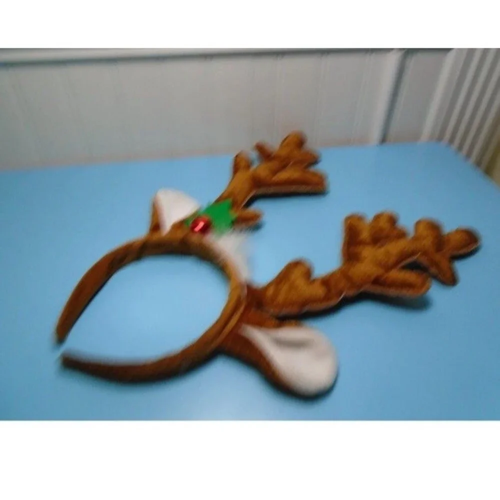2 Pc FABRIC PLUSH REINDEER ANTLERS HEADBAND HEADDRESS 14